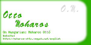 otto moharos business card